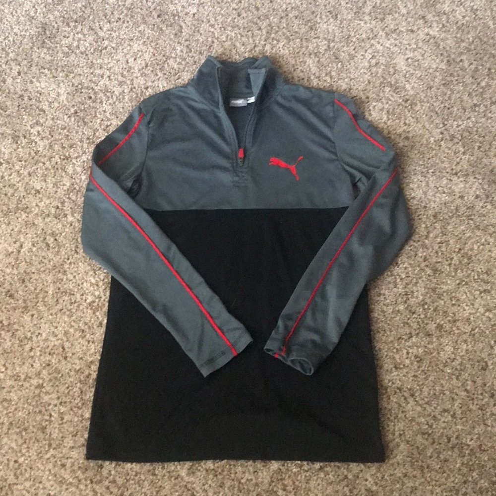 Boys M 10/12 Puma Gray/black Pullover